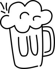 Cute doodle line art