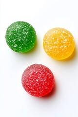 Obraz premium Round gummy candies isolated on white background
