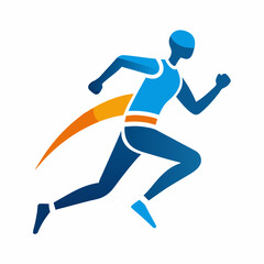 Sport runner icon logo artwork vector illustration