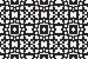 Fototapeta premium Ethnic seamless monochrome pattern. Aztec geometric background. Tribal print. Navajo fabric. Modern abstract wallpaper. Vector illustration.