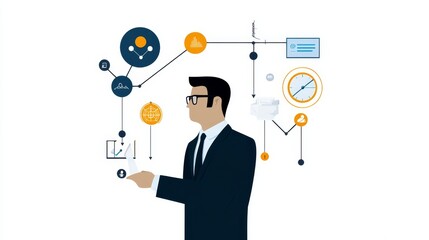Strategic Alignment: A Workflow Diagram for Success shows how to align business goals with operational processes using a visual map of key concepts: strategy, workflow, alignment, efficiency, and resu