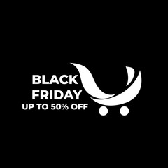 New Black Friday logo for advertising icon discount tag, level, vector logo template.Black Friday Gift Banner Vector
