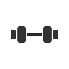 Minimalist Dumbbell Icon for Fitness and Gym Design. Black and white minimalist icon of a dumbbell, perfect for fitness apps, gym designs, and workout themes.