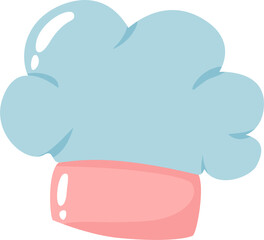 Cute chef's hat cartoon illustration