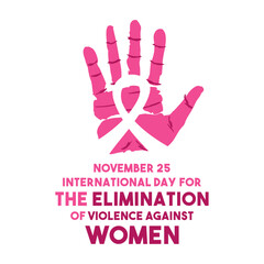 Fototapeta premium International Day For The Elimination of Violence Against Women. November 25. White background. Poster, banner, card, background.