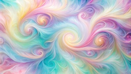 Obraz premium Ethereal swirls in pastel colors creating a liquid and abstract background , swirls, pastel, ethereal, abstract, background