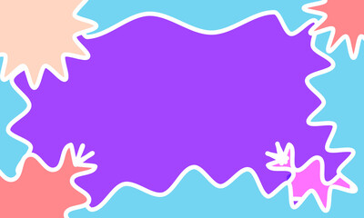 Abstract pop art social media post story background with wavy geometric pattern shape. children background frame. headline funny ornament template presentation design. brochure, website, flyer, ads
