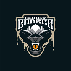 Badger mascot logo design vector with modern illustration concept style for badge, emblem and t shirt printing. Honey badger illustration for sport and esport team.