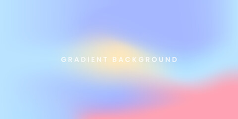 Abstract clear soft Gradient Pastel Light blue, pink and yellow color Background
