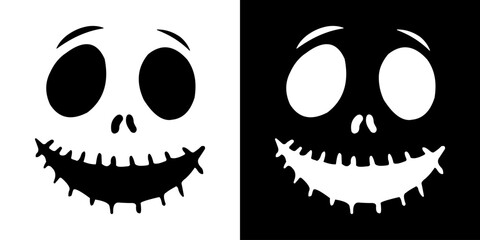 scary face and mask vector. thief mask, scary smile, joker smile