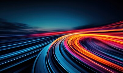 Abstract Colorful Light Trails.