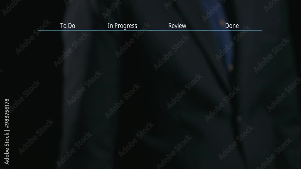 Poster business person organizes tasks and things to do into categories, streamlining review project manage