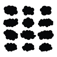 vector cloud shape illustration set design