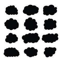 vector cloud shape illustration set design