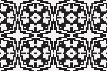 Vector monochrome pixel background. Abstract seamless pattern with small random scattered squares, rectangles, tiny dots. Black and white minimal