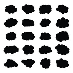 vector cloud shape illustration set design