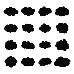 vector cloud shape illustration set design
