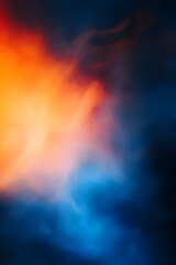 Blue orange and black gradient background blurred