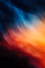 Fototapeta premium Blue orange and black gradient background blurred
