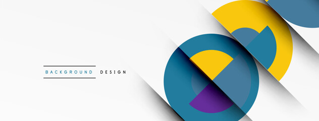 Obraz premium Modern geometrical abstract background - circles. Business or technology presentation design