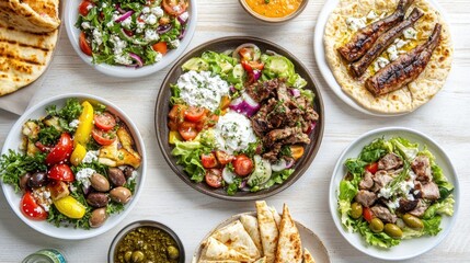 Mediterranean Feast: A Table Filled with Delicious Dishes