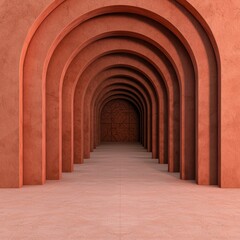 Obraz premium Abstract Architectural Arches in Warm Tones