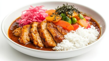 Japanese curry with pork cutlets