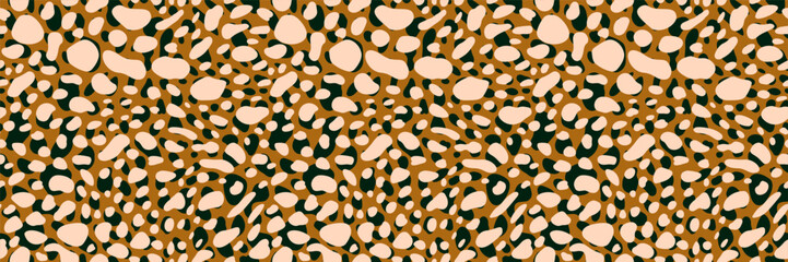 Seamless pattern spots. Animal fur texture surface. Abstract speckled design.
