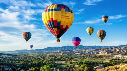 Naklejka premium Hot Air Balloons Over Cappadocia