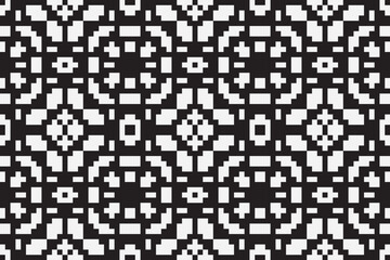 Fototapeta premium Ethnic seamless monochrome pattern. Aztec geometric background. Tribal print. Navajo fabric. Modern abstract wallpaper. Vector illustration.