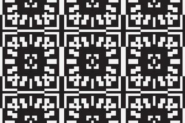 Fototapeta premium Ethnic seamless monochrome pattern. Aztec geometric background. Tribal print. Navajo fabric. Modern abstract wallpaper. Vector illustration.