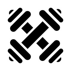 barbell glyph icon