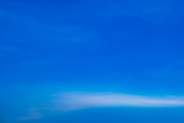 Panorama of cloud clear sky background for summer vacation concept at ocean and summer sea water...