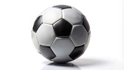 Naklejka premium Football soccer ball isolated , sport, equipment, soccer, isolated, white background, round, recreation, play, team sport