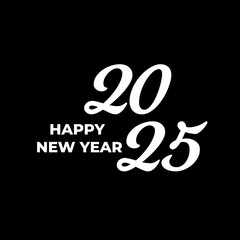 Happy new year 2025 template design, 2025 3D number. New Year greeting card set, 2025 colorful text. New year logo 2025 minimalist. Colored numbers Happy new year. Design template for New Year celeb
