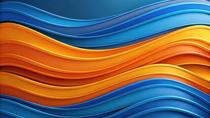 Abstract background with blue, orange and yellow wavy shapes, abstract, background, blue, orange, yellow, wavy, shapes, colors