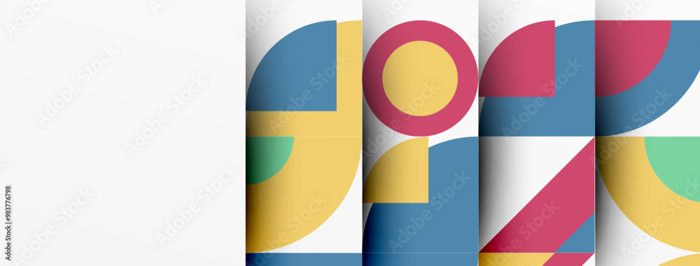Aufkleber modern geometrical abstract background - circles. business or technology presentation design