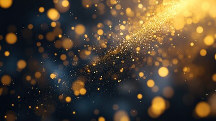 Obraz premium 'particles sparkles confetti bokeh. particles. have render. fluid glisten depth 3d air field cloud viscous gold advection effect particle abstract glistering sparkle bokeh bac'