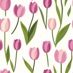 Fototapeta premium 240807 62. tulip pattern banner wallpaper, simple background