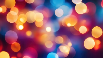 Fototapeta premium The background was a defocused, colourful blend of glowing light and blurred bokeh, creating an abstract display of bright, Christmas colours.light,bokeh, blurred,abstract, bright,background,