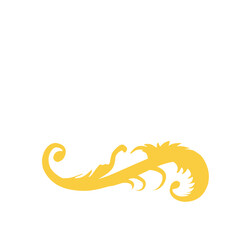 Fototapeta premium Golden Flourish Ornament 