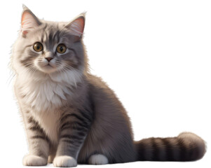 Obraz premium A cat sitting in front of a christmas tree