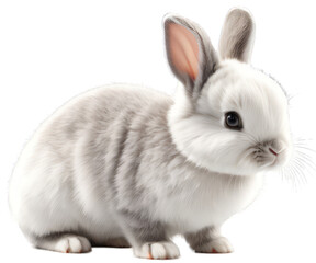 Fototapeta premium White rabbit cute illustration digital art photography 3D