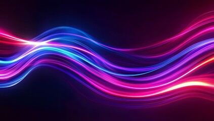 Abstract background with neon waves
