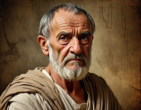 An ancient philosopher in a tunic