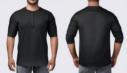 Front-Back black shirt mockup