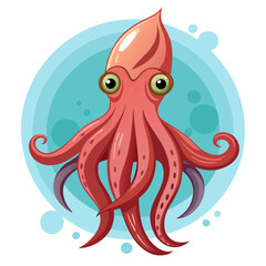 Squid vector illustration with culinary design
