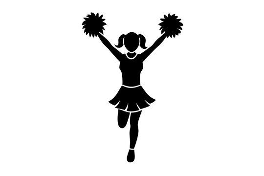 recommend clip art: cheerleader silhouette , cheerleader illustration, cheerleader icon
                    