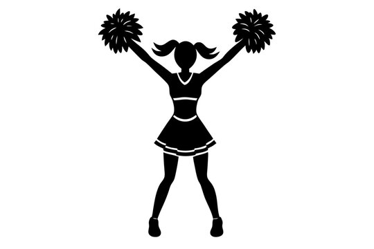 recommend clip art: cheerleader silhouette , cheerleader illustration, cheerleader icon
                    