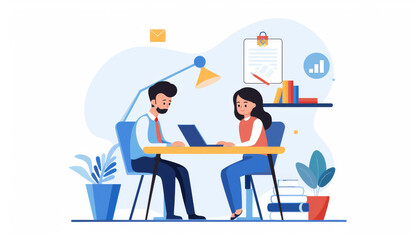 Business partners working together at the office